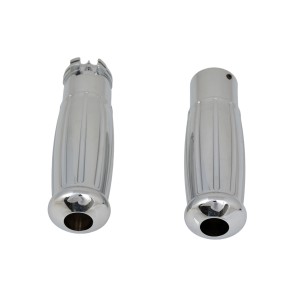 POIGNÉES ALUMINIUM BILLET CNC VINTAGE  1" CHROMEE HARLEY DAVIDSON 1986-2021