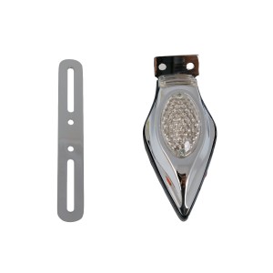 RUCKLICHT TEARDROP VINTAGE LED CLEAR CHROM FÜR MOTORRÄDER UND HARLEY DAVIDSON