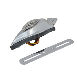 RUCKLICHT TEARDROP VINTAGE LED CLEAR CHROM FÜR MOTORRÄDER UND HARLEY DAVIDSON