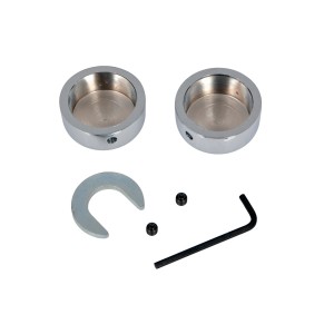 CACHES-BOULONS DE PIVOT DE FOURCHE CHROMÉS HARLEY DAVIDSON FXS FLS SOFTAIL 1984-1999