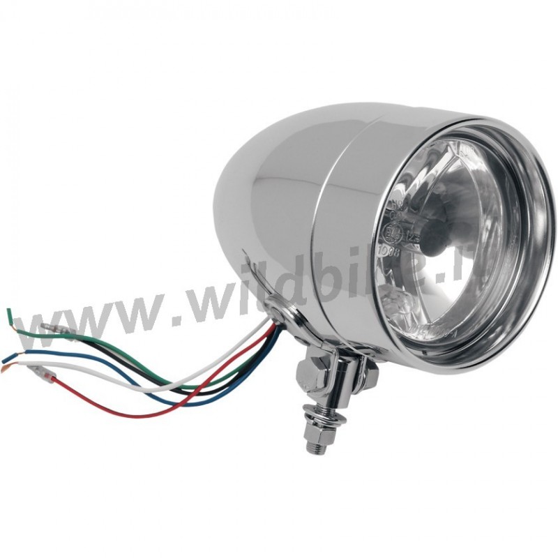 FARO AUSILIARIO H4 SPOTLIGHT BULLET MINI 4" PER MOTO CUSTOM E HARLEY 
