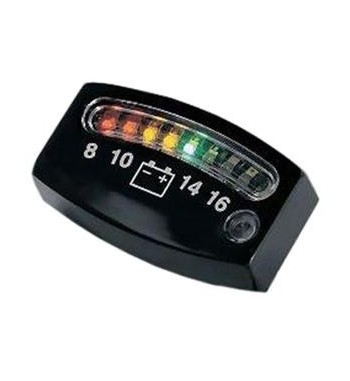 VOLTMETRO NERO BATTERIA A LED PER AUTO E MOTO