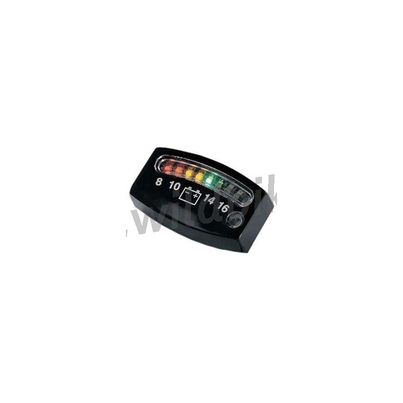 VOLTMETRO NERO BATTERIA A LED PER AUTO E MOTO