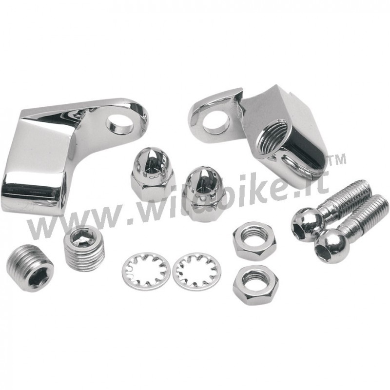 CHROME FRONT MOUNTS TURN SIGNAL ON THE HANDLEBARS FOR HARLEY DAVIDSON 1986-2017