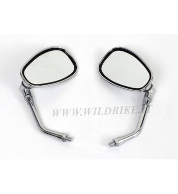 SPECCHIETTI AMERICAN OVAL CROMATI PER MOTO CUSTOM