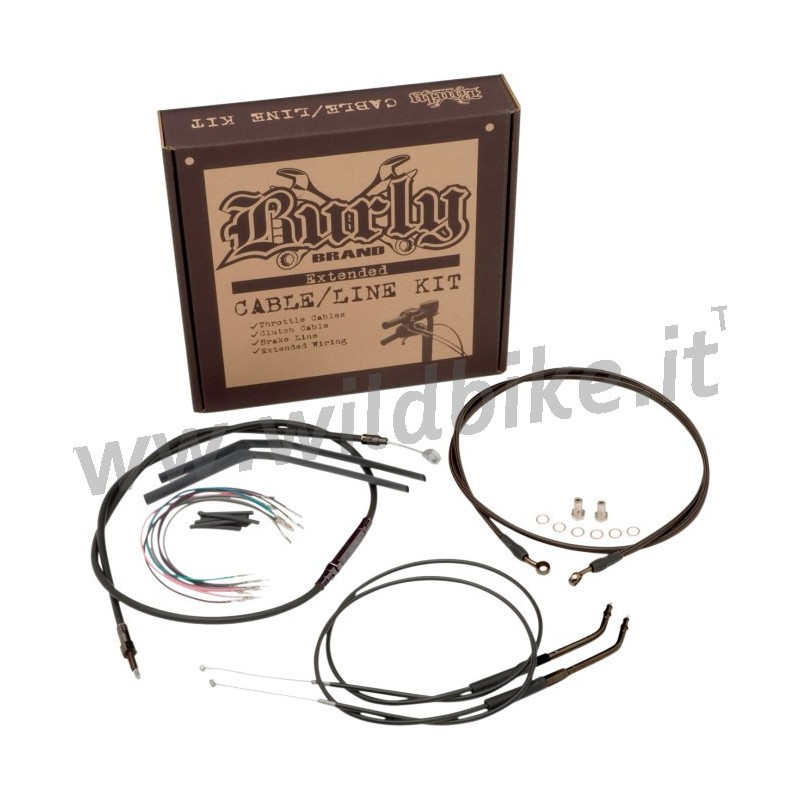 KIT COMPLETO CAVI ESTESI MANUBRIO 16"  HARLEY FXD DYNA '07-'10