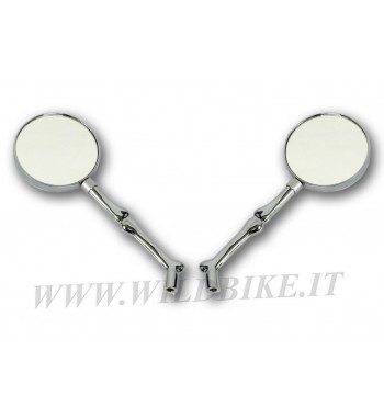 SPECCHIETTI CON TESCHIO PER MOTO CUSTOM E HARLEY DAVIDSON