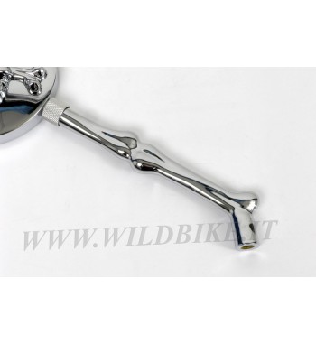 SPECCHIETTI CON TESCHIO PER MOTO CUSTOM E HARLEY DAVIDSON