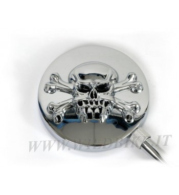 SPECCHIETTI CON TESCHIO PER MOTO CUSTOM E HARLEY DAVIDSON
