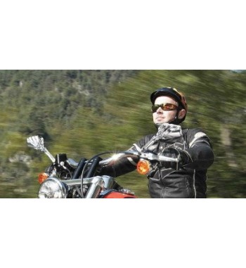 SPECCHIETTI CROMATI A MANO DI SCHELETRO  MOTO CUSTOM E HARLEY