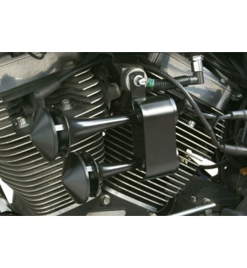 TROMBE BITONALI NERE PER HARLEY DAVIDSON SPORTSTER E BIG TWIN
