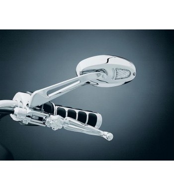 SPECCHI OVAL CON FRECCE A LED PER MOTO CUSTOM E HARLEY DAVIDSON