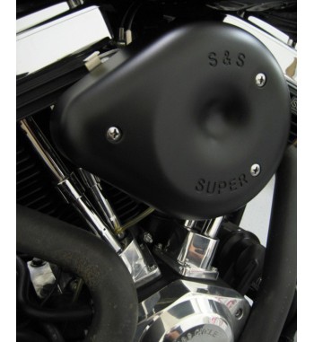 SCATOLA KIT FILTRO ARIA GOCCIA NERA S&S HARLEY BIG TWIN DYNA SOFTAIL '93-'13
