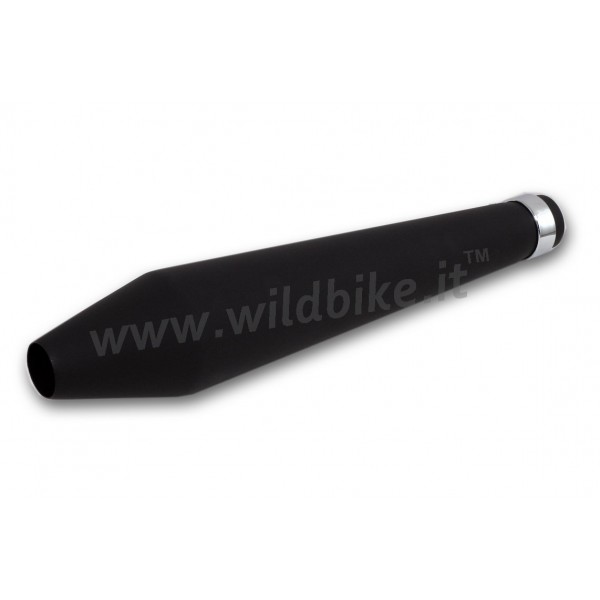 MARMITTA TERMINALE DI SCARICO CAFE RACER NERO OPACO PER MOTO