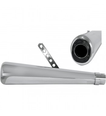 MARMITTA DI SCARICO MEGAPHONE ROADHAWK '60 OVALE CROMATO PER MOTO
