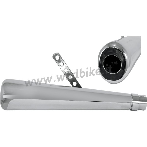 MARMITTA DI SCARICO MEGAPHONE ROADHAWK '60 OVALE CROMATO PER MOTO