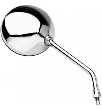 SPECCHIETTO TONDO CROMATO STELO LUNGO UNIVERSALE MOTO CUSTOM