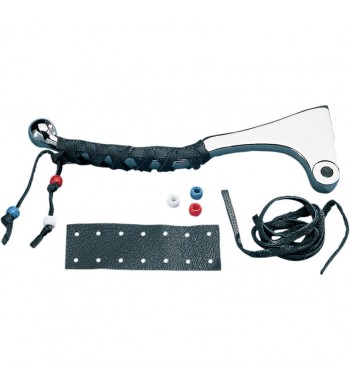 COPRI LEVE UNIVERSALI IN PELLE E PERLINE HARLEY E MOTO CUSTOM
