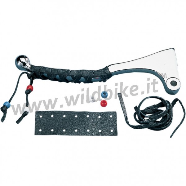 COPRI LEVE UNIVERSALI IN PELLE E PERLINE HARLEY E MOTO CUSTOM
