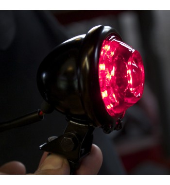 CUSTOM TAIL LIGHT LED MINI BATES OLD SCHOOL BLACK CUSTOM BIKE AND HARLEY