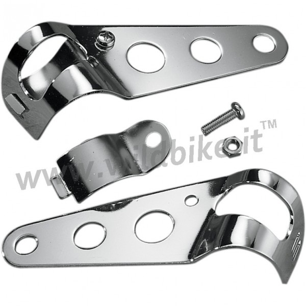 SIDE-MOUNT HEADLIGHT FORK BRACKETS 30-44 MM MOTORCYCLE AND HARLEY DAVIDSON