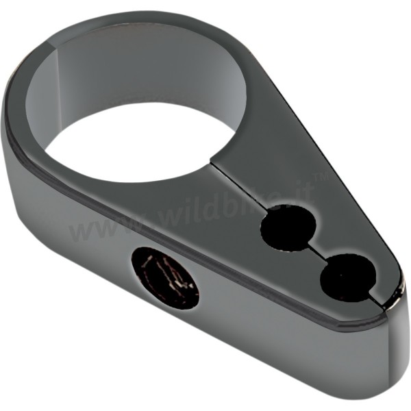 DIE-CAST CABLE CLAMP THROTTLE/IDLE BLACK 1" ( 25,4 MM.)  MOTORCYCLE