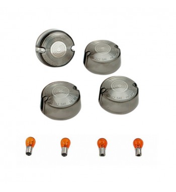 LENTILLE CLIGNOTANTS FUMÉE POUR HARLEY DAVIDSON XL SPORTSTER E FXD DYNA 86-01