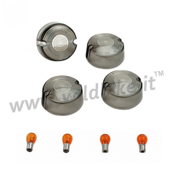 Glas-Blinker RAUCH für HARLEY DAVIDSON XL SPORTSTER E FXD DYNA 86-01