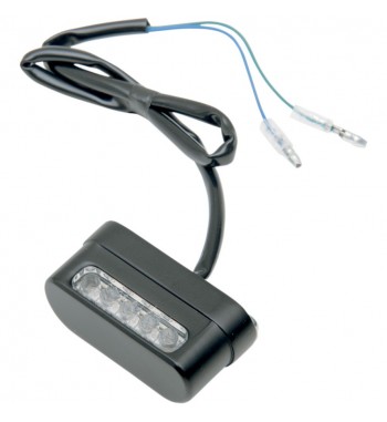 UNIVERSAL ALUMINUM BLACK LIGHT LED LICENSE PLATE FOR CUSTOM MOTORCYCLES AND HARLEY DAVIDSON