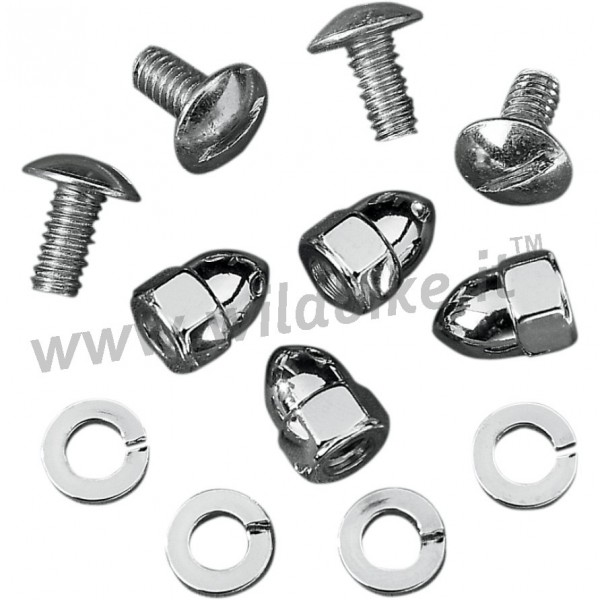 ÉCROUS BOULONS CHROME BULLET MOTO NUMÉRO PLAQUE CUSTOM ET HARLEY HARLEY DAVIDSON