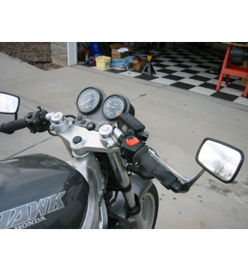 SCHWARZE SPIEGEL BAR END NAPOLEON MOTORRAD CAFE RACER