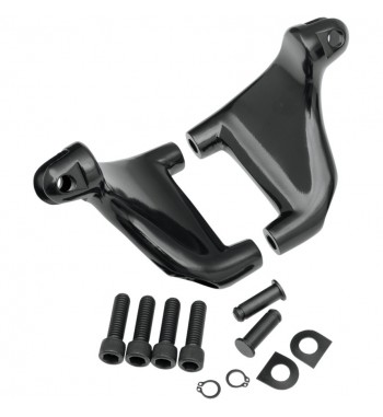 KITS DE MONTAGE FOOTPEG POUR PASSAGERS NOIR POUR HARLEY DAVIDSON XL SPORTSTER '04-13