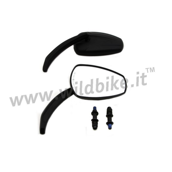 CONIQUE NOIR BILLETTE MIROIRS POUR HARLEY DAVIDSON ET CUSTOM MOTOS
