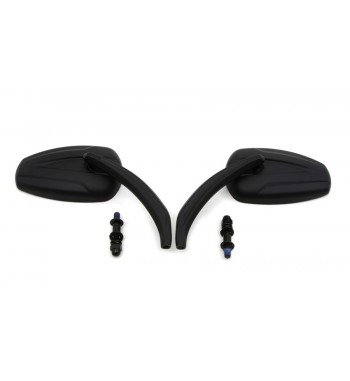 TAPERED BLACK BILLET MIRRORS FOR HARLEY DAVIDSON AND CUSTOM MOTORCYCLES