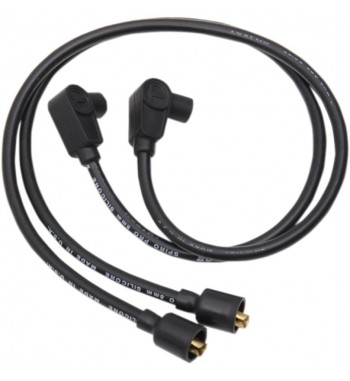 CAVI UNIVERSALI A 90° PER CANDELE DA 8 MM NERI MOTO CUSTOM E HARLEY DAVIDSON