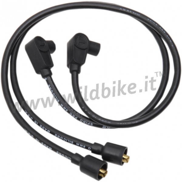 UNIVERSALKABEL mit 90° für 8 MM schwarz Kerzen CUSTOM BIKE und HARLEY DAVIDSON