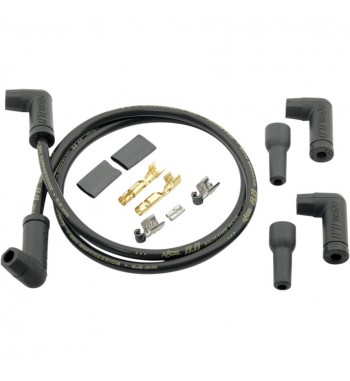 ACCEL câble unique universelle à 90° 8 mm noir.POUR LES BOUGIES ET HARLEY DAVIDSON, CUSTOM BIKE