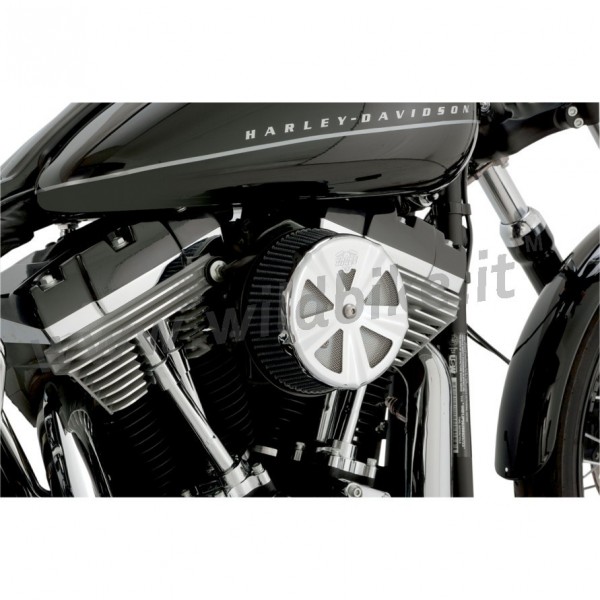 CHROM SKULLCAP AIR CLEANER EINSÄTZE LUFT FUR VANCE & HINES VO2 NAKED