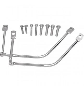 UNIVERSAL SADDLEBAGS SUPPORT CHROME FOR MOTORCYCLES