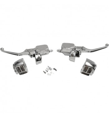 HANDLEBAR CONTROL KITS DUAL DISC WITH HYDRAULIC CLUTCH FOR HARLEY DAVIDSON