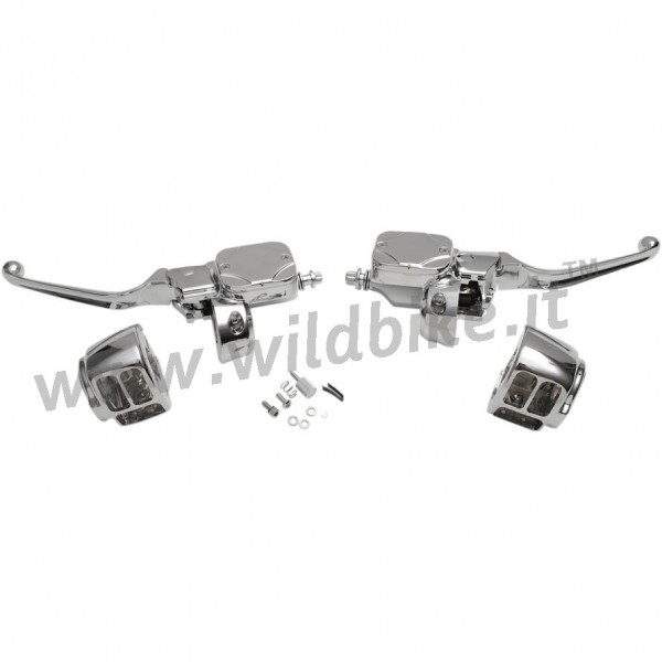 CHROME CONTRÔLES COMPLÈTE DOUBLE-DISQUE EMBRAYAGE HYDRAULIQUE HARLEY DAVIDSON GUIDON