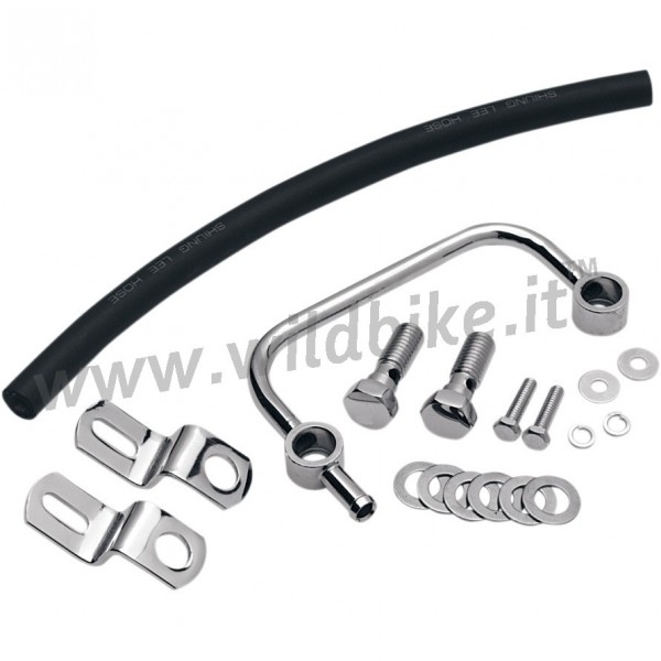 KIT RACCORDO SFIATO CROMATO PER FILTRO ARIA HARLEY DAVIDSON XL SPORTSTER 91-21