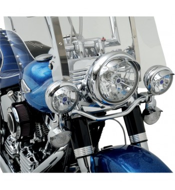 VISORS 4 1/2" CHROME FOR SPOTLIGHTS 110 MM MOTO CUSTOM AND HARLEY DAVIDSON
