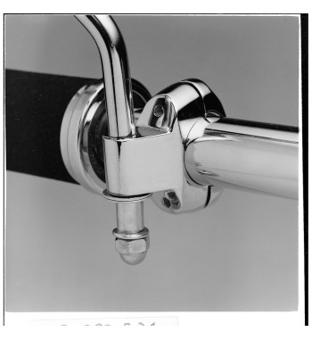 CLAMP ADAPTER MILLER CHROME MIRRORS FOR HARLEY DAVIDSON