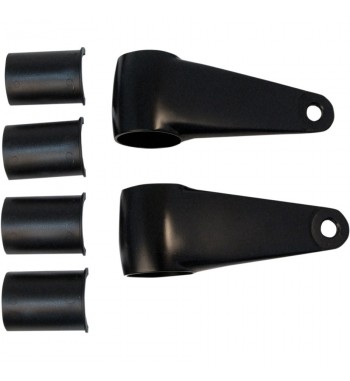 STAFFE LATERALI NERE DI SUPPORTO PER FARO CAFE RACER MOTO E HARLEY DAVIDSON