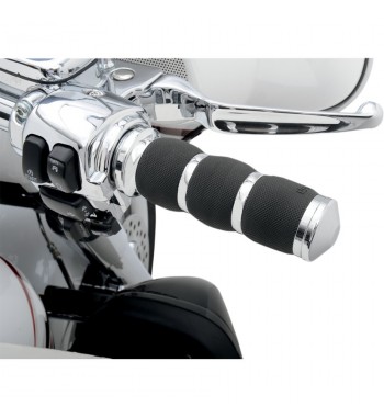 MANOPOLE AVON AIR CUSHION NERO/CROMO PER HARLEY DAVIDSON