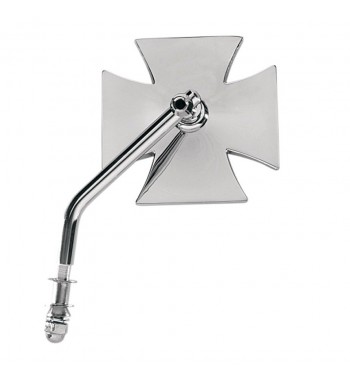 CHROME MALTAIS CROIX RETROVISEUR STYLE 3 POUR HARLEY DAVIDSON MOTO