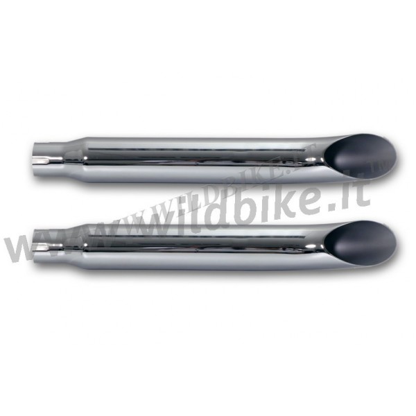 SILENCIEUX POT D'ECHAPPEMENT 3" TURN OUT SLIP ON CHROME HARLEY DAVIDSON XL SPORTSTER 04-13