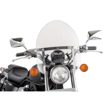 PARABREZZA MINI POLICE UNIVERSALE CHIARO PER MOTO CUSTOM