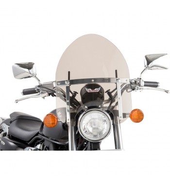 PARABREZZA MINI POLICE UNIVERSALE GRIGIO FUME' PER MOTO CUSTOM
